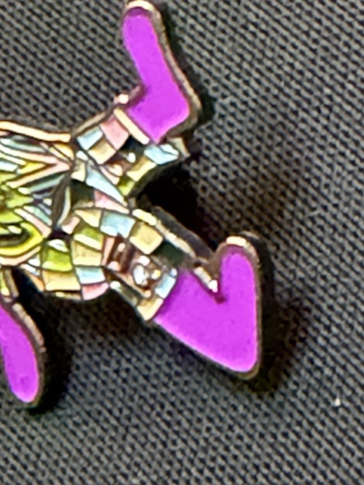 Grateful Dead Dancing Bear Hat Pin Purple & Multicolor