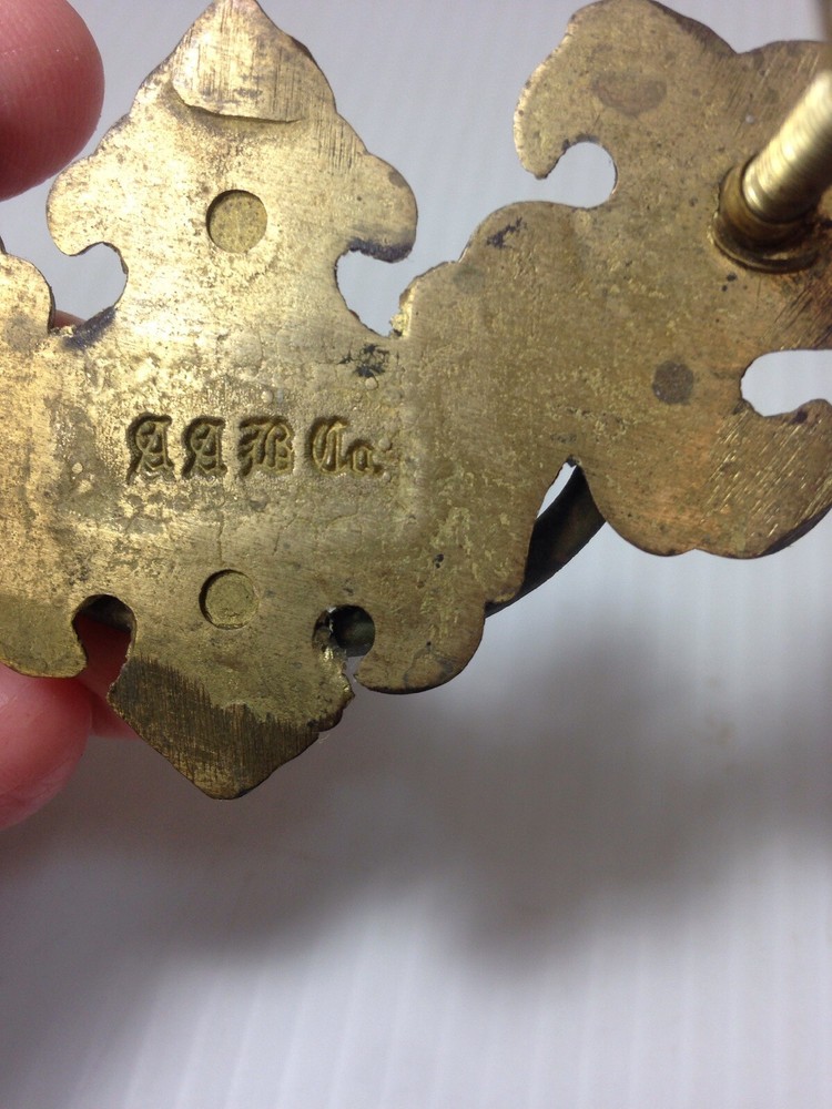 Antique Brass Drawer Pull lot 2 Ornate Hardware