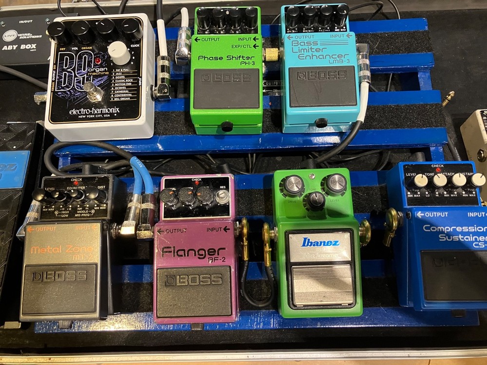pedal board with pedals