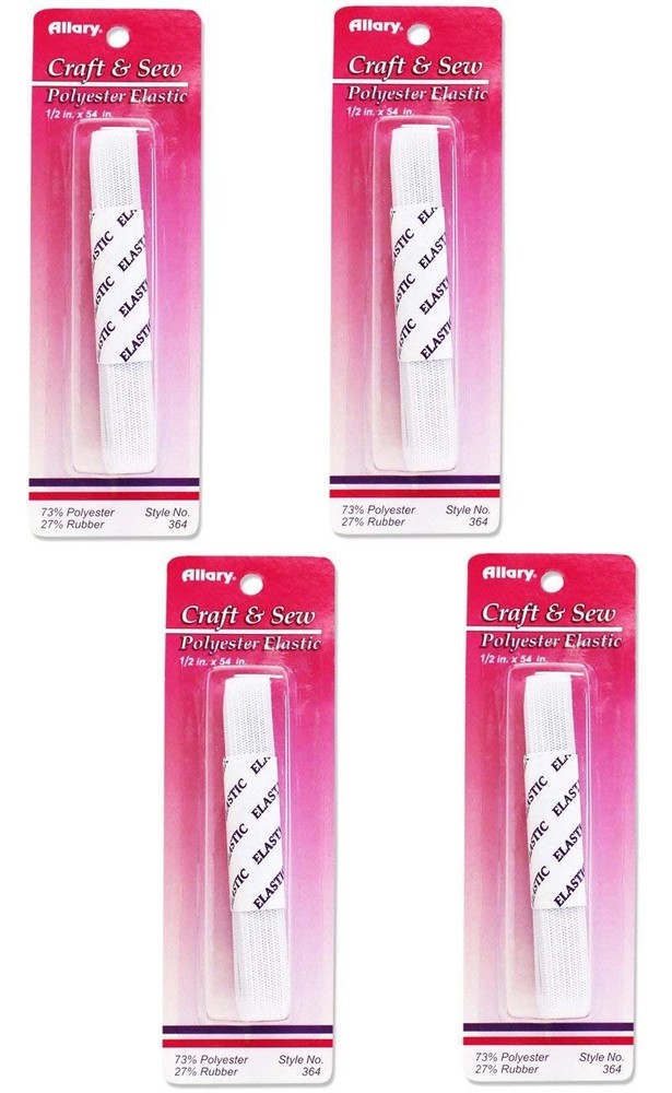 Allary 364 - 1/2" x 54" Polyester Elastic - Multipacks