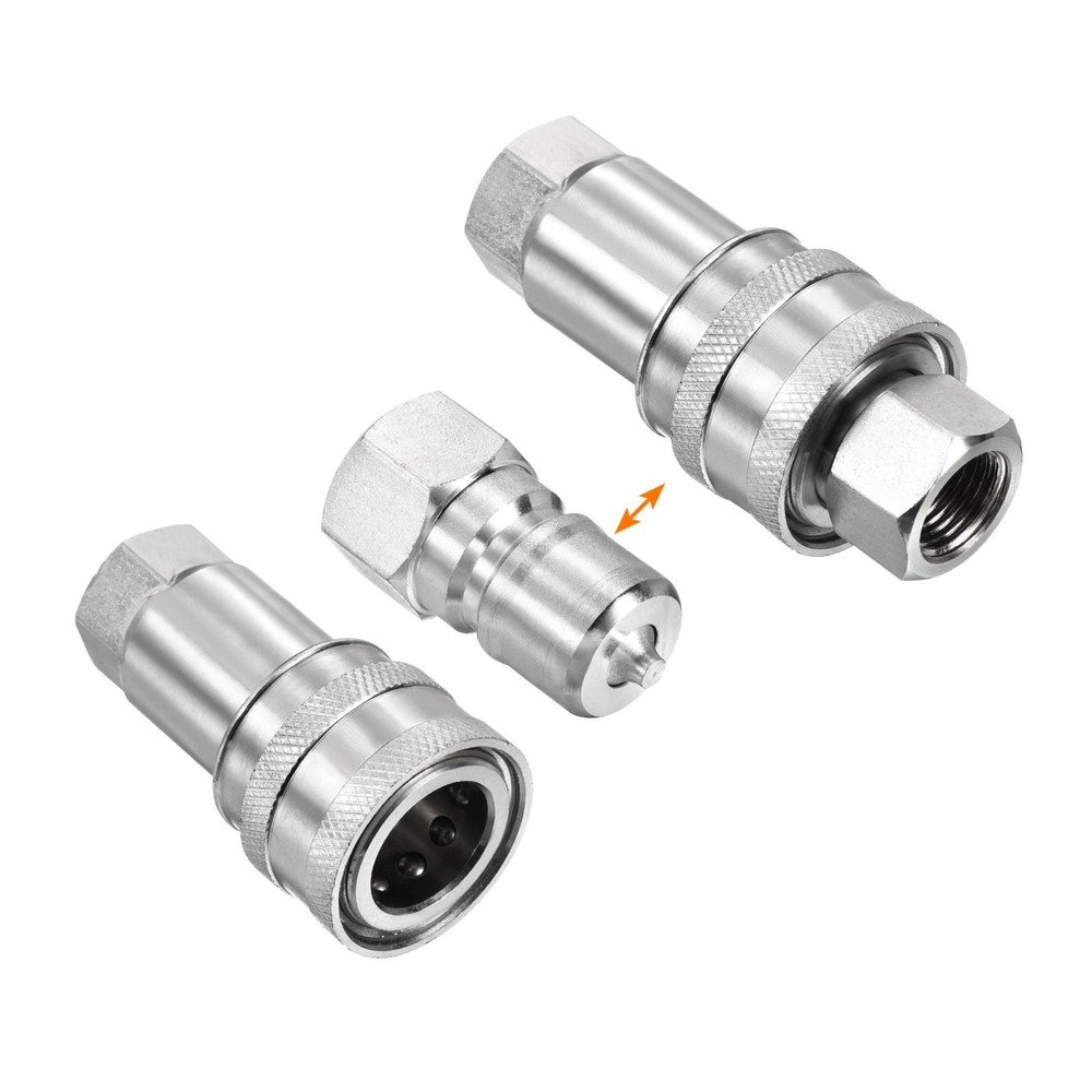 1 Set Hydraulic Quick Connect Coupler M16x1.5mm Female Thread Pipe Fitting