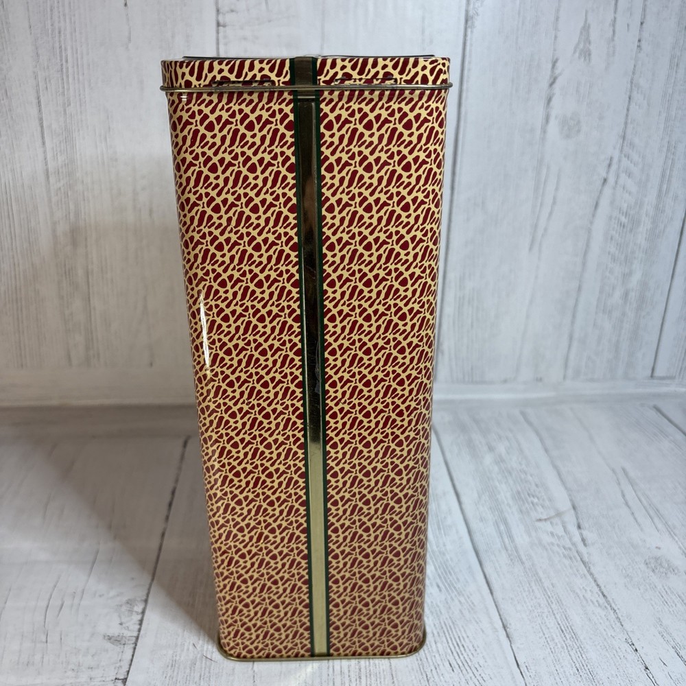 10.5”x4”x4” Empty Christmas tin Fair Condition