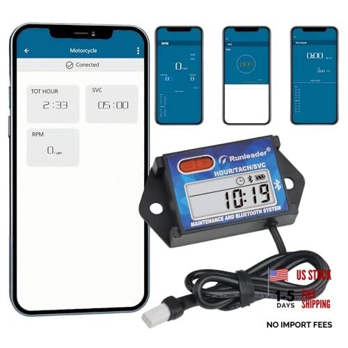 RL-HM027BT Digial Bluetooth Hours Tachometer, Battery Replacement. 1
