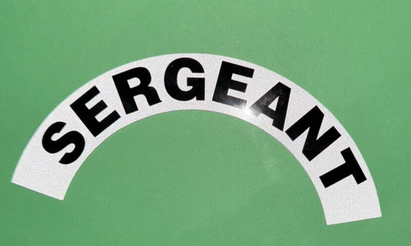 FIREFIGHTER HELMET DECALS CRESCENT (SERGEANT)