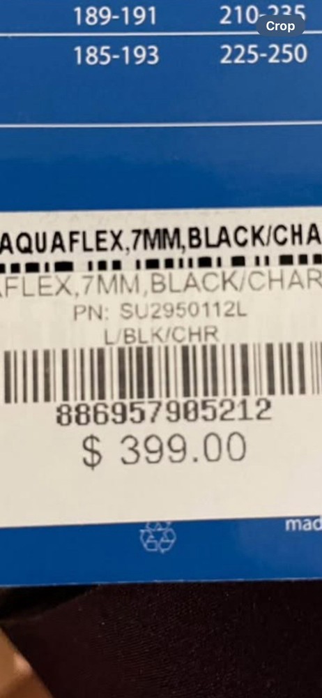 Aqualung Aquaflex 7mm Black Wetsuit Size L