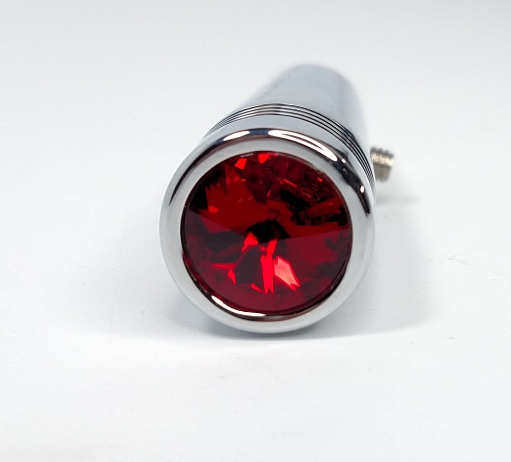 (Set/5) Red Crystal Chrome Toggle Switch Extensions - Freightliner 2-1/4" Long