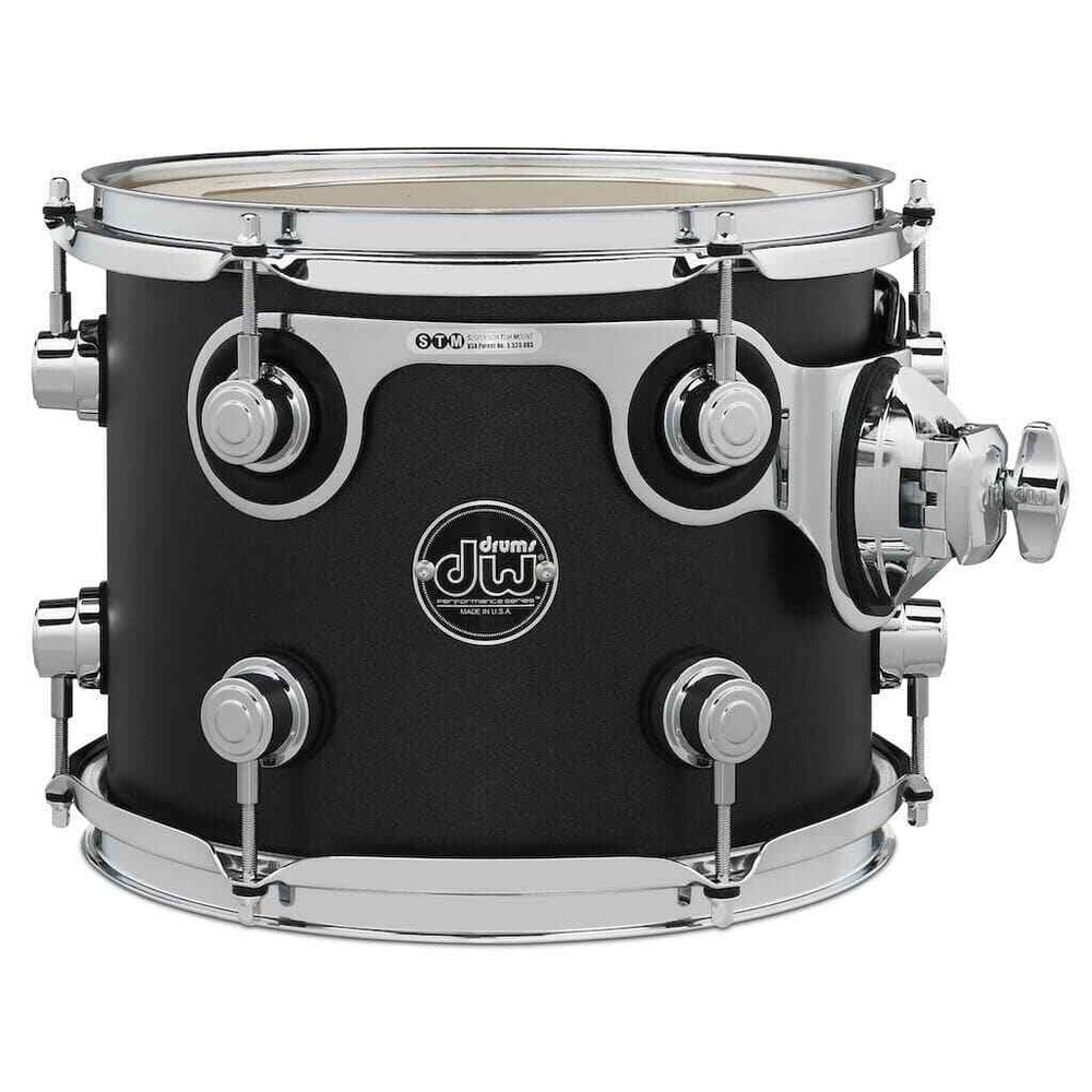 DW Performance Tom 10x8 Hard Satin Charcoal Metallic