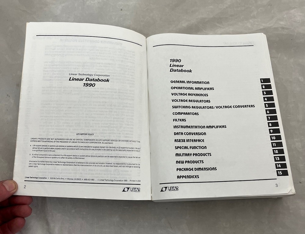 Linear Technology Corporation - 1990 Linear Databook, Great Shape!