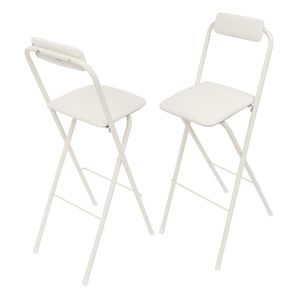 Foldable Bar Chair, Tall Folding Chair, Portable Folding Stool