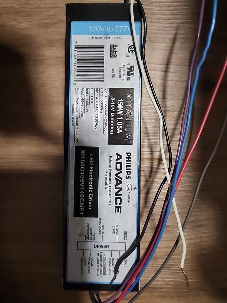 Philips Advance LED Driver 150w 120-277v