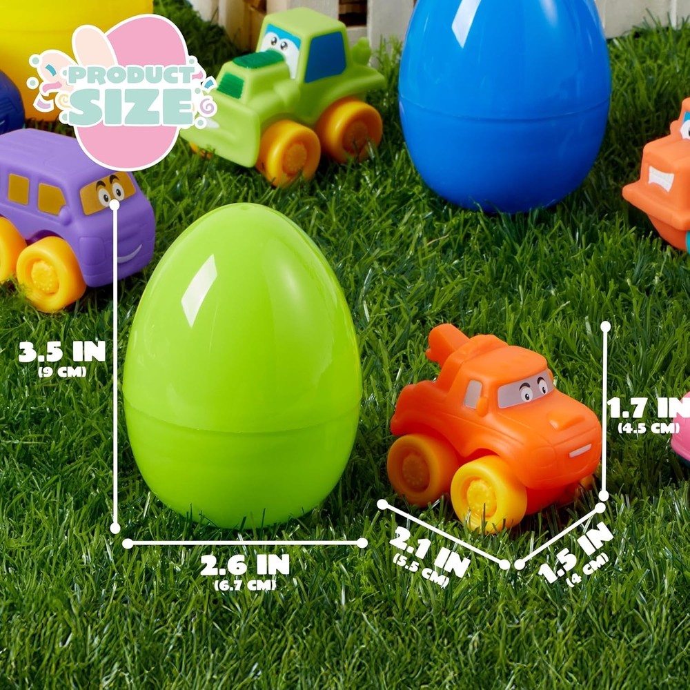 Easter Egg Hunt Prizes - Rubber Car Filled Eggs