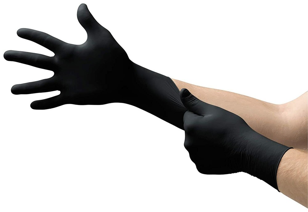 Microflex MidKnight Black Nitrile Gloves Large - 100ct/Box