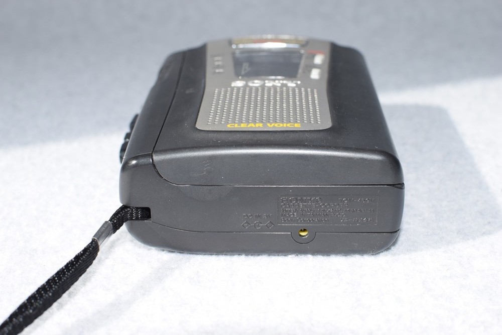 Sony Cassette-Corder TCM-459V Black Silver Tested Working W Strap