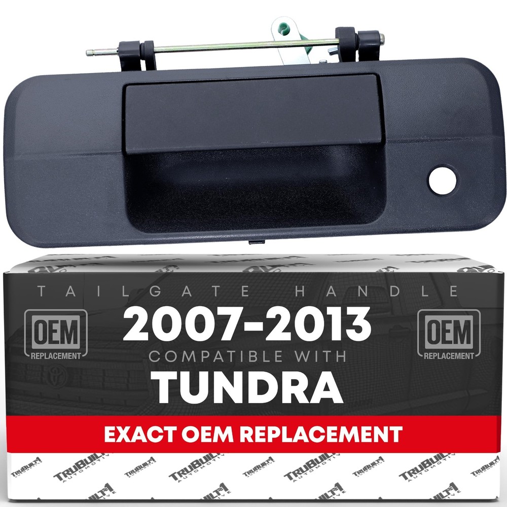 Tailgate Handle Assembly Replacement, Upgraded Metal - Metal, Texture Black