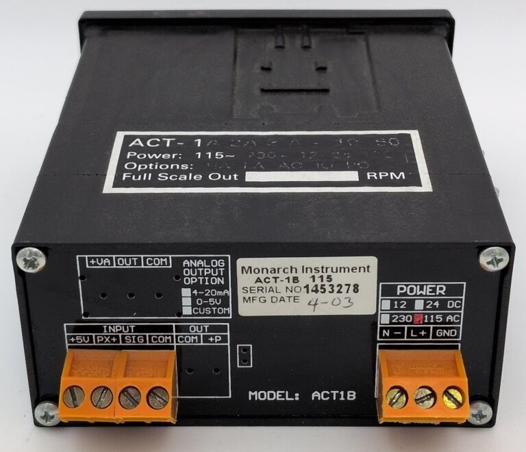 MONARCH INSTRUMENT ACT1B DIGITAL PANEL MOUNT TACHOMETER RPM