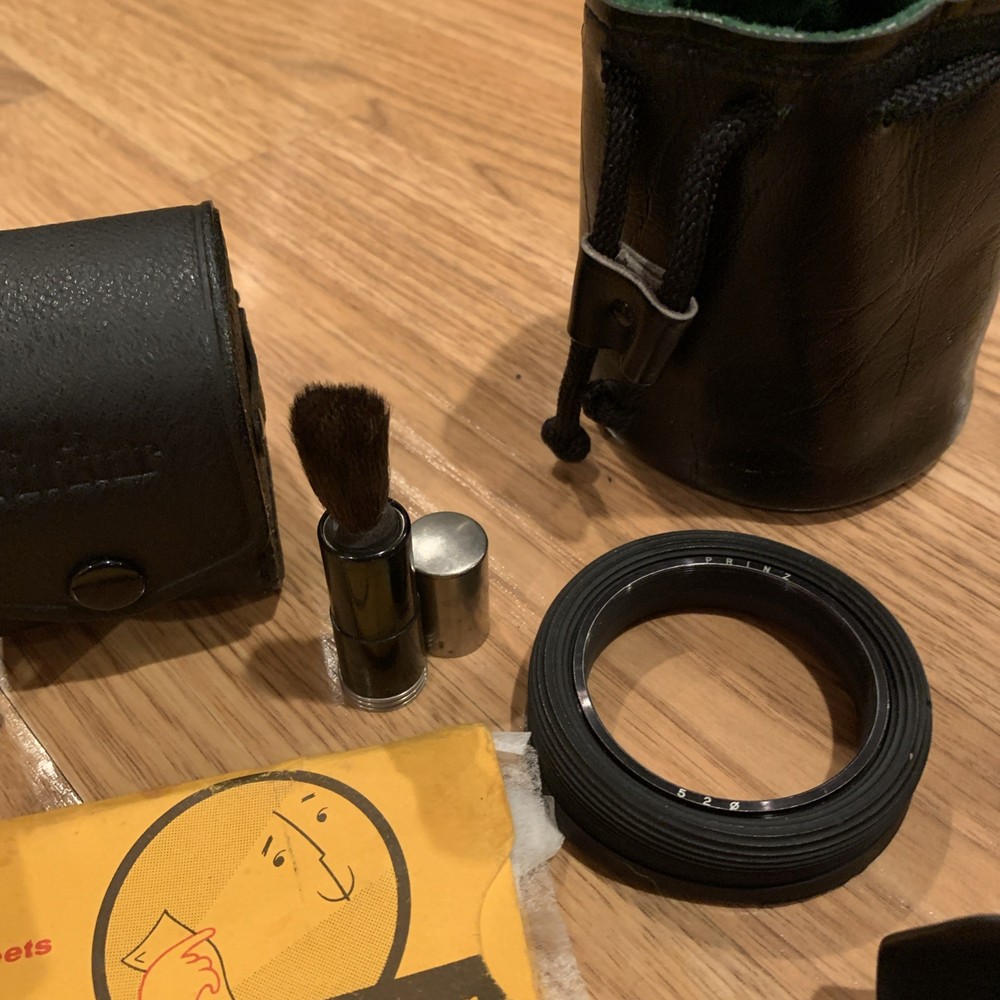 Miscellaneous camera accessories including close-up lens set