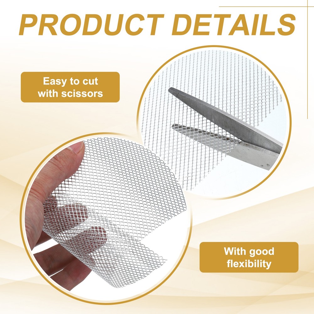 Aluminum Wire Mesh, 12" x 2ft Craft Wire Mesh, Silver