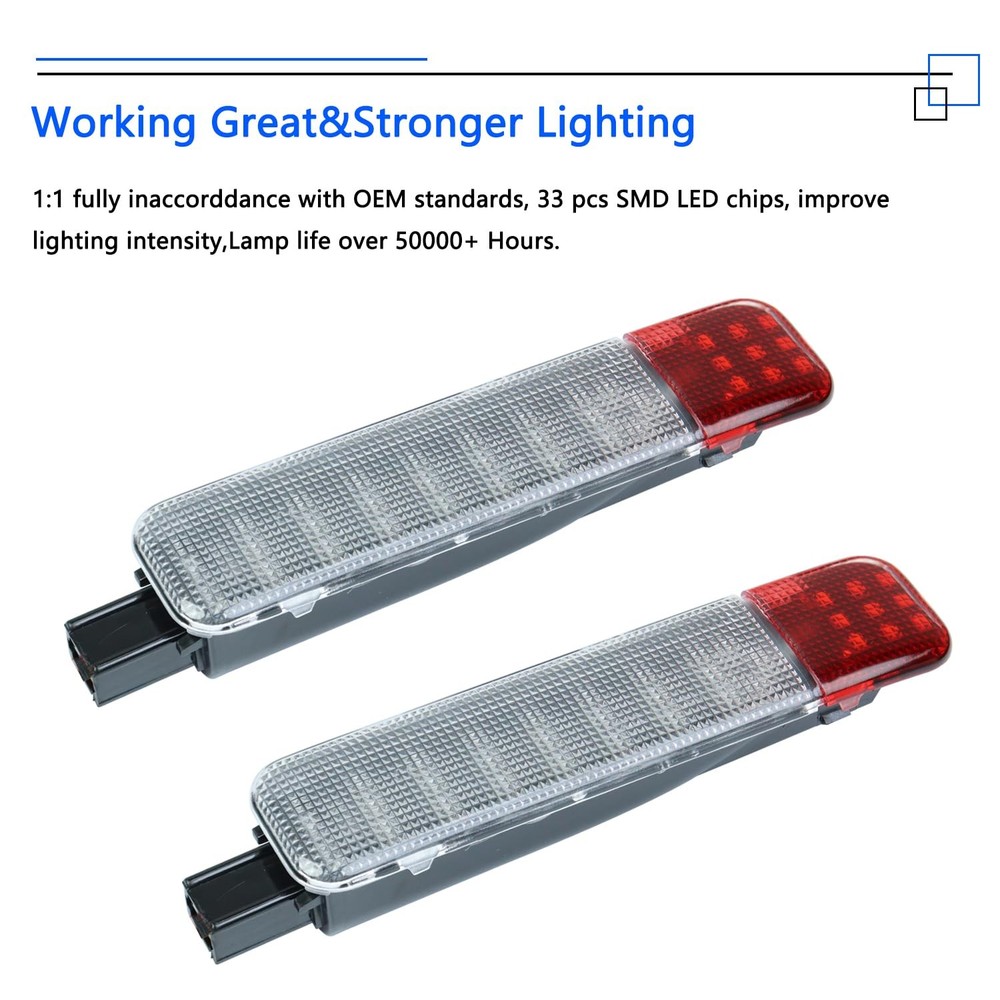 GZZTORES Led Interior Doors Panel Light Courtesy Lights Compatible RED&BLUE