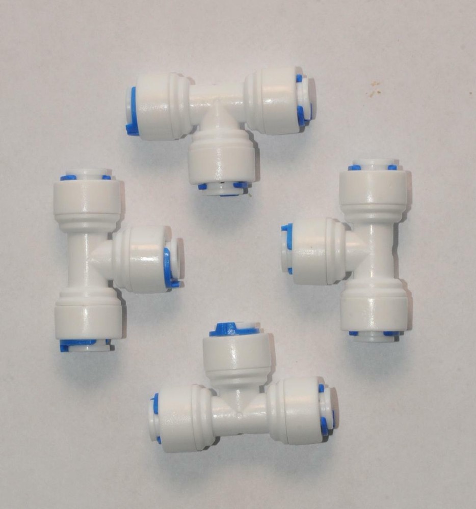 ¼” 3 TREE WAY UNION TEE TUBE QUICK PUSH CONNECT RO REVERSE OSMOSIS WATER FILTER