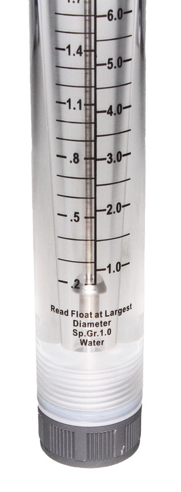 Neo-Pure Inline Flowmeter 2-20GPM 1" FNPT