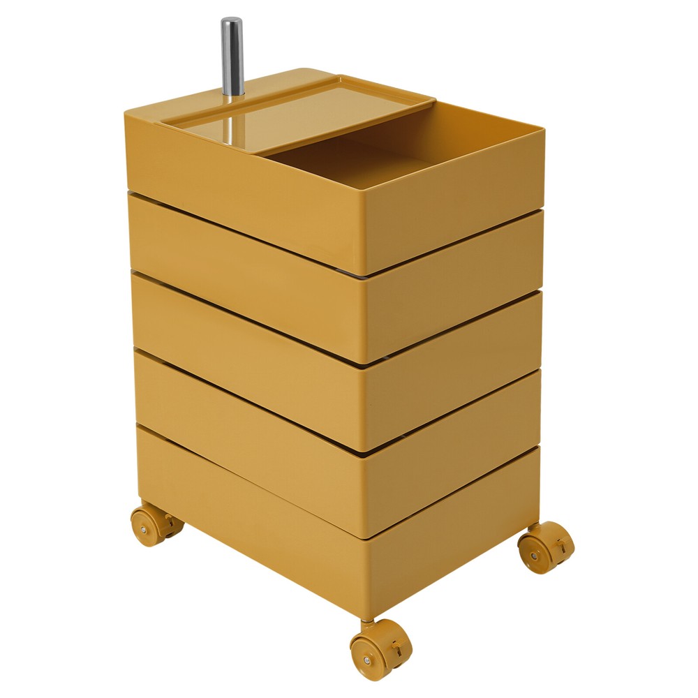 5 Drawers 360?? Movable Rotating Storage Side End Coffee Table Sofa Cabinet NEW