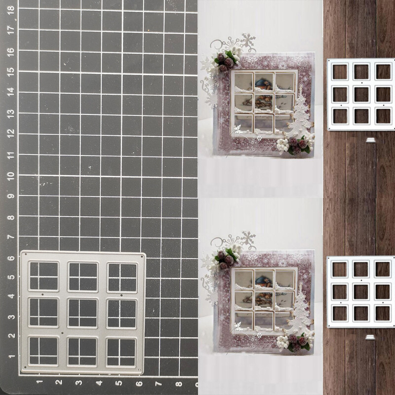 Metal Cutting Dies Window Frame Scrapbook Card Decorative Template Mould Stencil