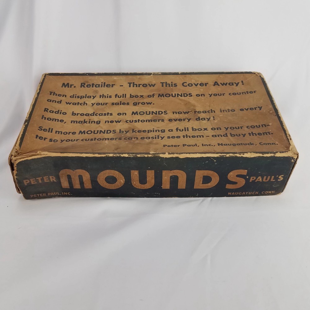 Vintage Peter Paul Mounds Candy Display Box