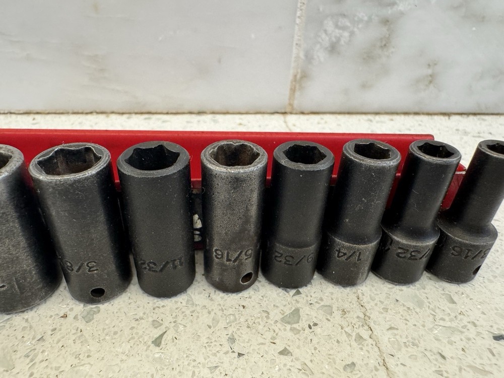 Mac Tools 10-PC. 1/4" Drive SAE Intermediate Impact Socket Set - 6-PT.