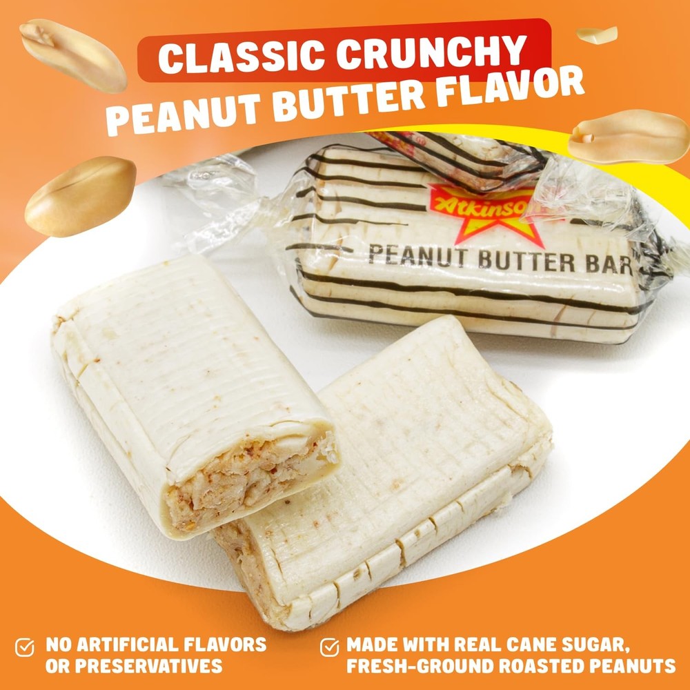 Wrapped Bulk Candy Bars, Peanut Butter, 1 Pound
