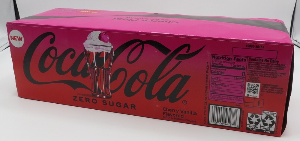 Coca-Cola Zero Sugar CHERRY FLOAT 12 Pack 12oz Cans USA 06/2026 fridgepack