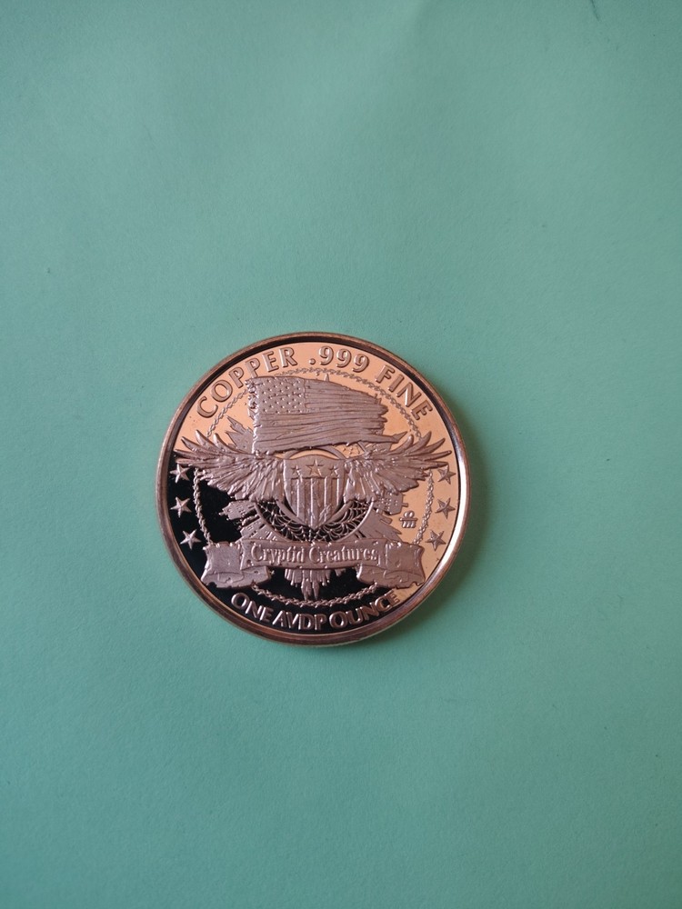 1 Oz THE JERSEY DEVIL Copper .999 Fine Round Coin