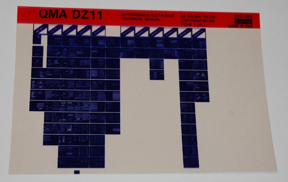 DEC QMA DZ11 Asynchronous Multiplexer Technical Manual, Microfiche