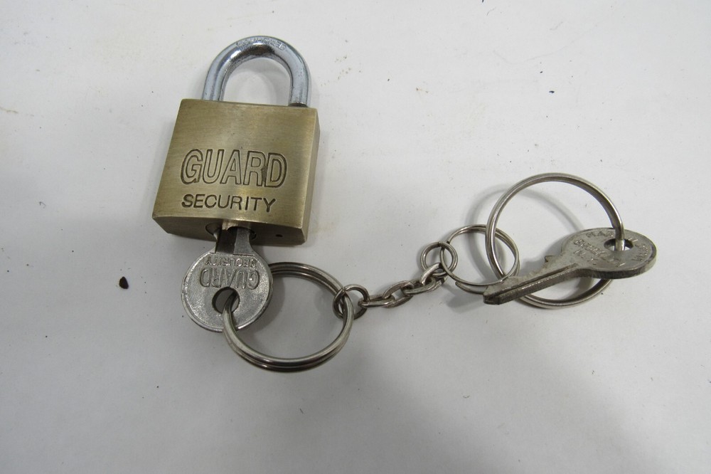 Guard Security Solid Brass Padlock With 1" Standard Shackle