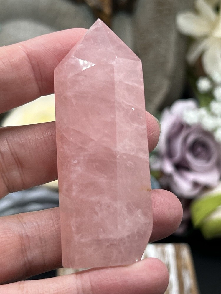 Natural Rose Quartz Points Amazing pinks Free ship & Gift