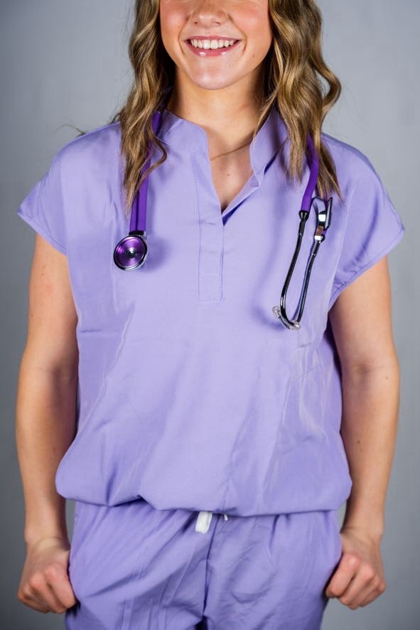 SMALL | NIGHT SHIFT LAV | 2 PC SCRUB SET