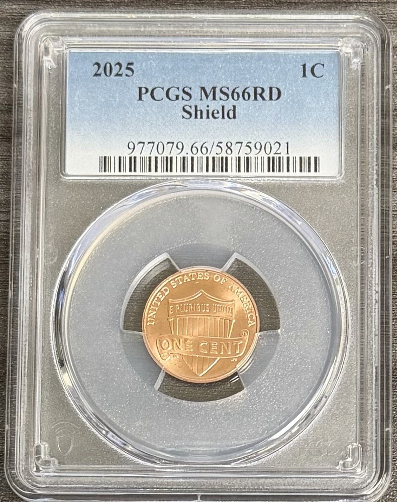 2025 P Lincoln Shield Cent PCGS MS66RD Blue Label