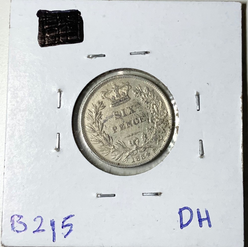 1834 Great Britain 6 Pence