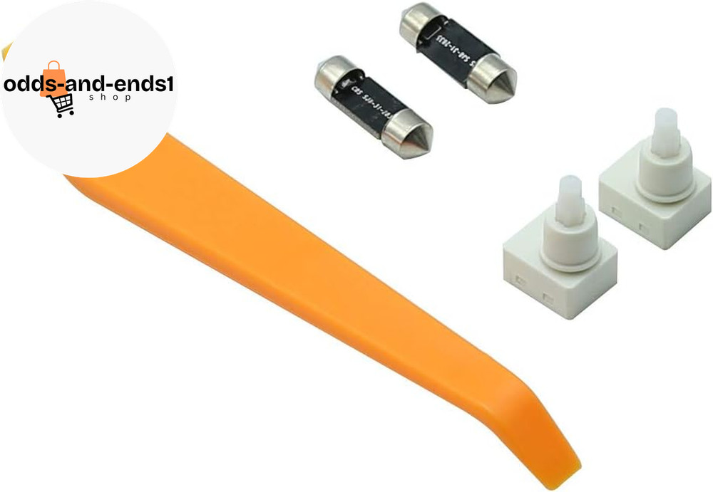 2Pcs Interior Light Switch + 2Pcs Bonus Map Dome Light LED Bulbs Replacement for