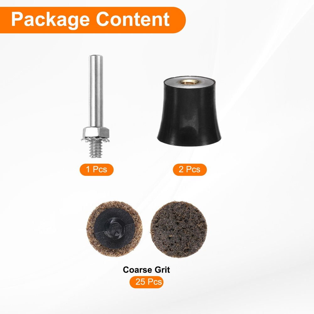 27pcs Quick Change Discs Set 1" Roll Lock Sanding Discs Coarse with Disc Holder