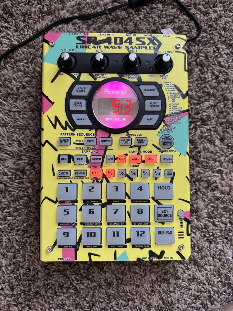 Roland SP-404SX Linear Wave Sampler w/ Custom Removable Skin