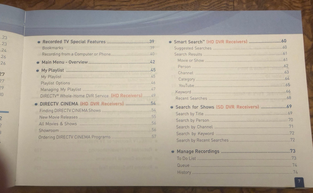 DirecTV Direct TV+Plus DVR Receivers User Guide