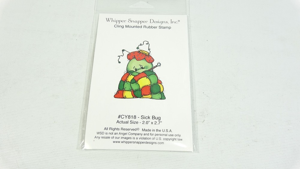 Whipper Snapper Designs Rubber Stamp Sick Bug CY818
