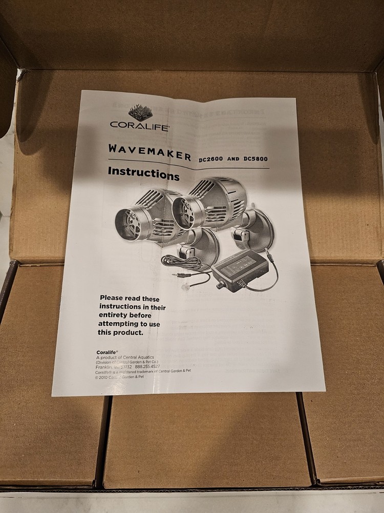 Coralife Aquarium Wavemaker DC5800 Variable Speed Kit Open Box Salt & Freshwater