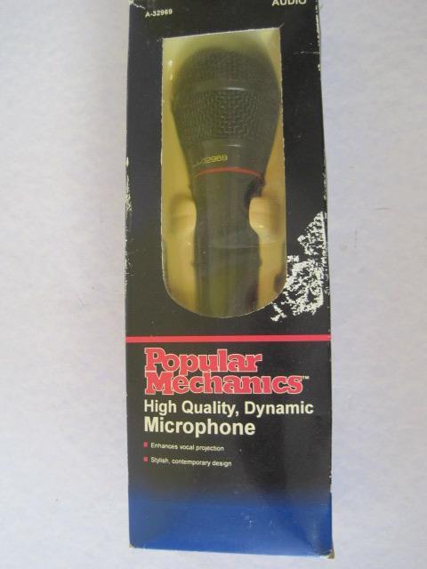 Popular Mechanics Microphone A-32969 Unidirectional Dynamic Microphone Used