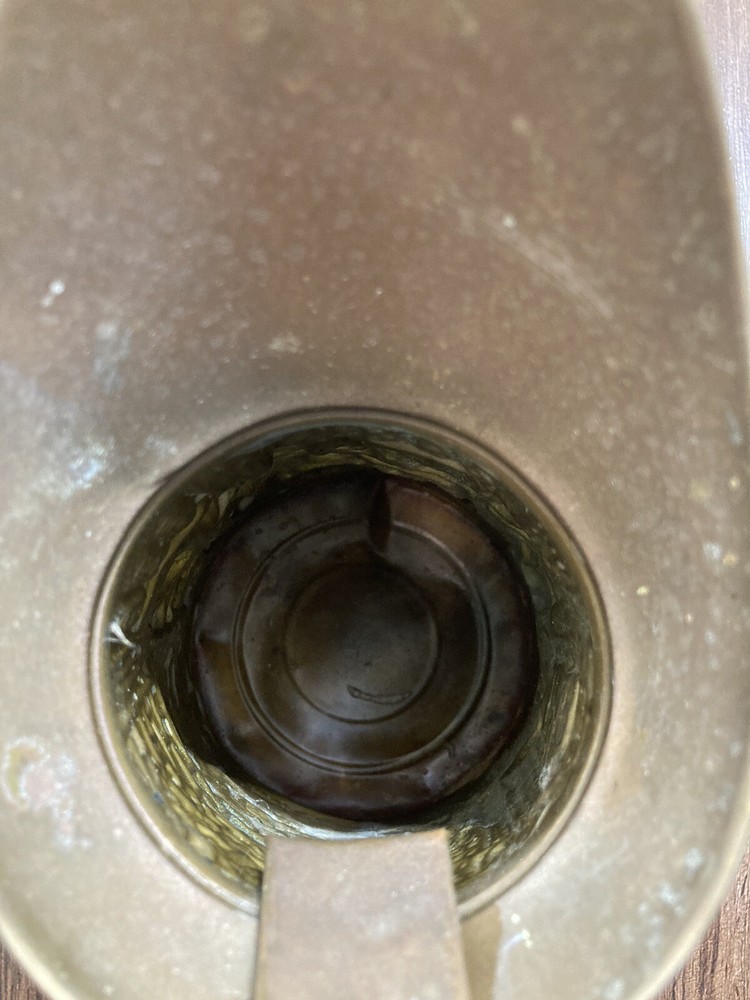 English Brass Jug Hammered Brass Pitcher