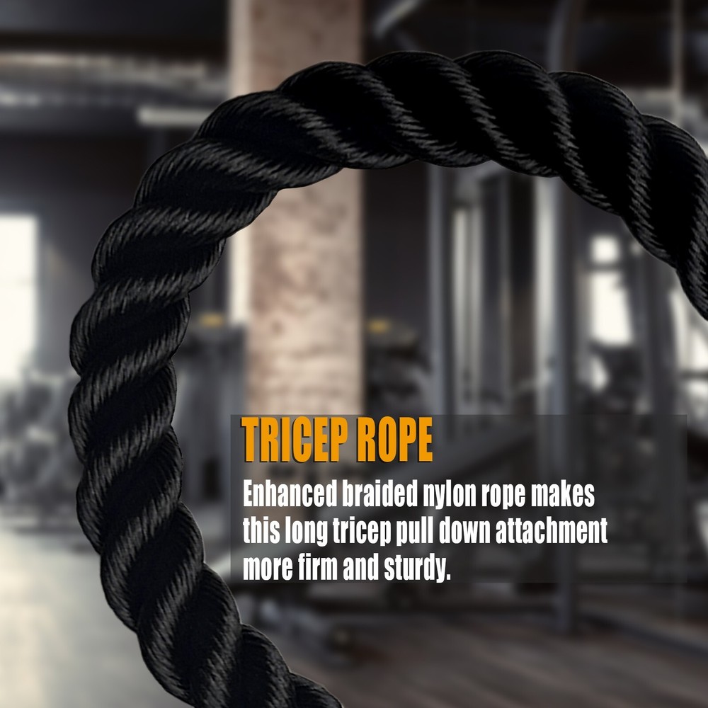 160cm Long Tricep Rope Pull Down Attachment Machine for Home Gym Pulley System