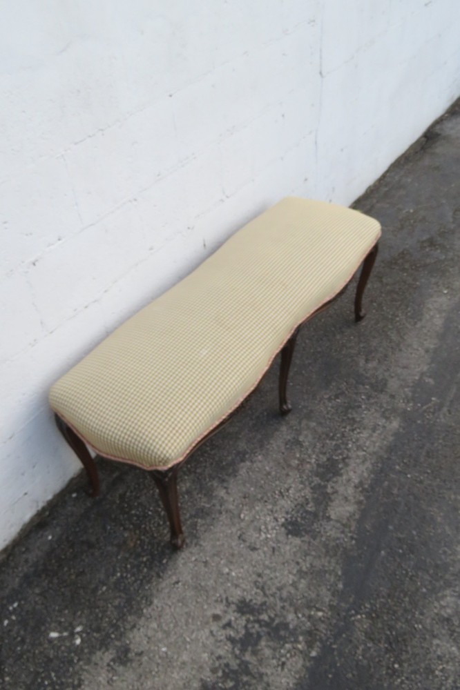 French Long Upholstered Bed End Bench Stool 6296