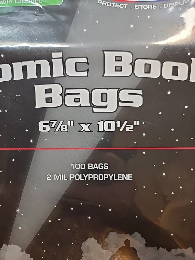 100 - BCW Current Modern Resealable 2-Mil Polypropylene Comic Book Bags!