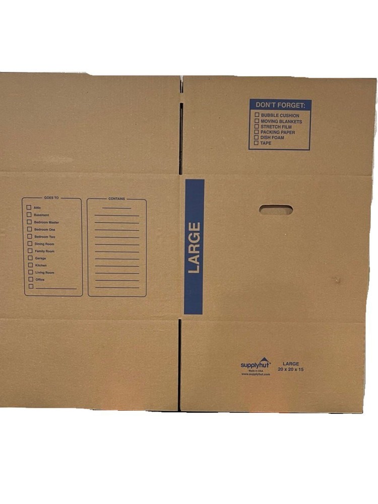 12 - Pack Large Cardboard Moving Boxes 20x20x15 32 ECT With Handles