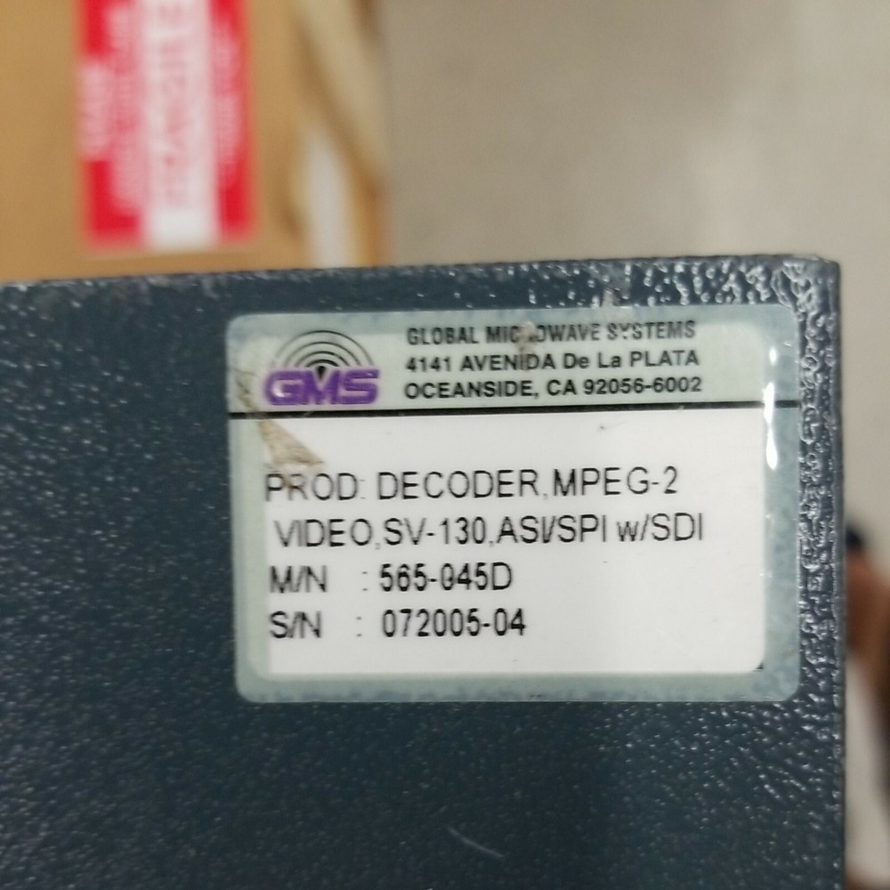 GMS sv-130 mpeg2 Decoder - Parts